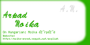 arpad moika business card